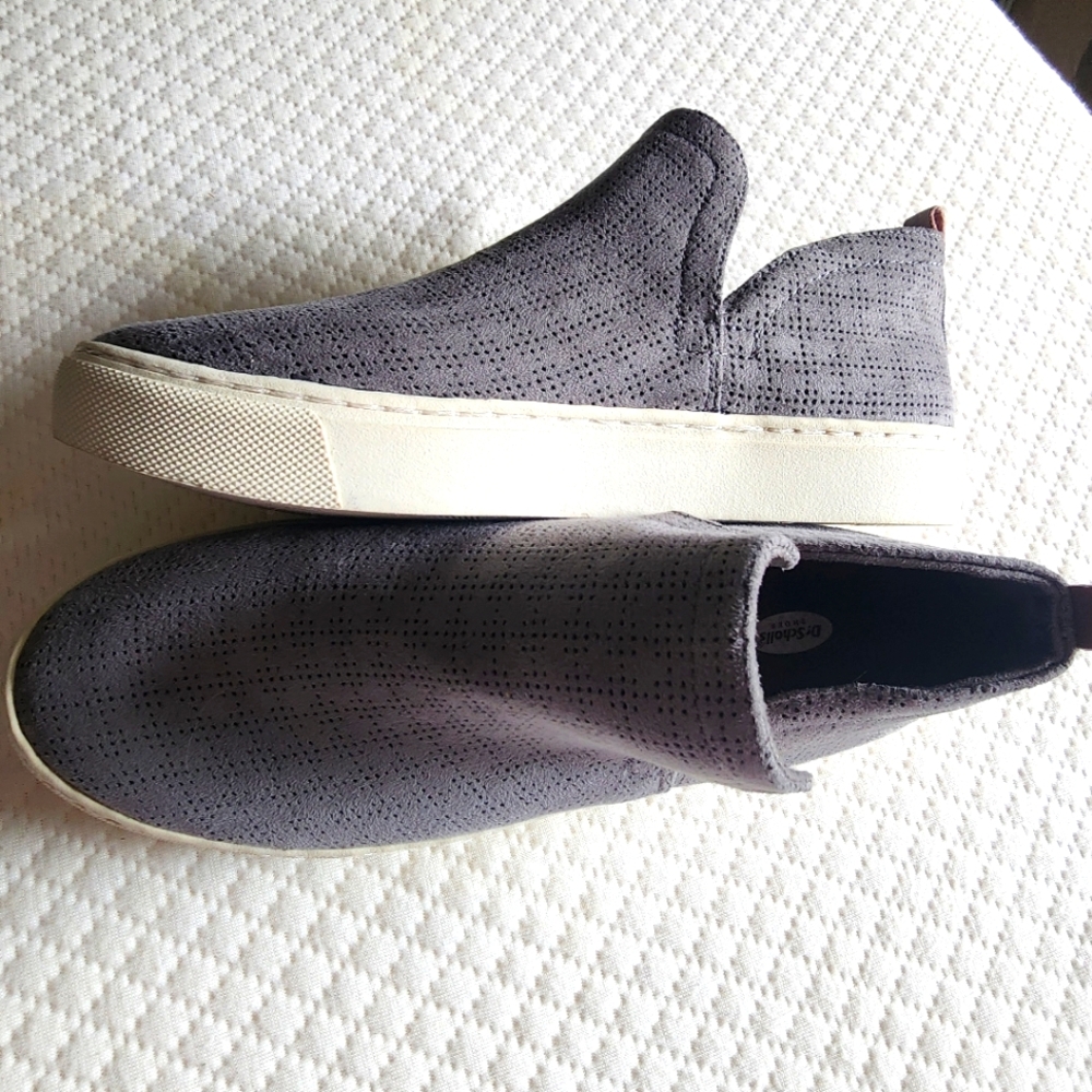Gray Slip-On High Top Shoes